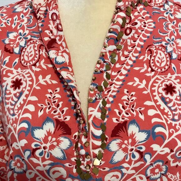 ALLOY Apparel Coral Boho Half Sleeve Mini Dress Women XL - Picture 9 of 11